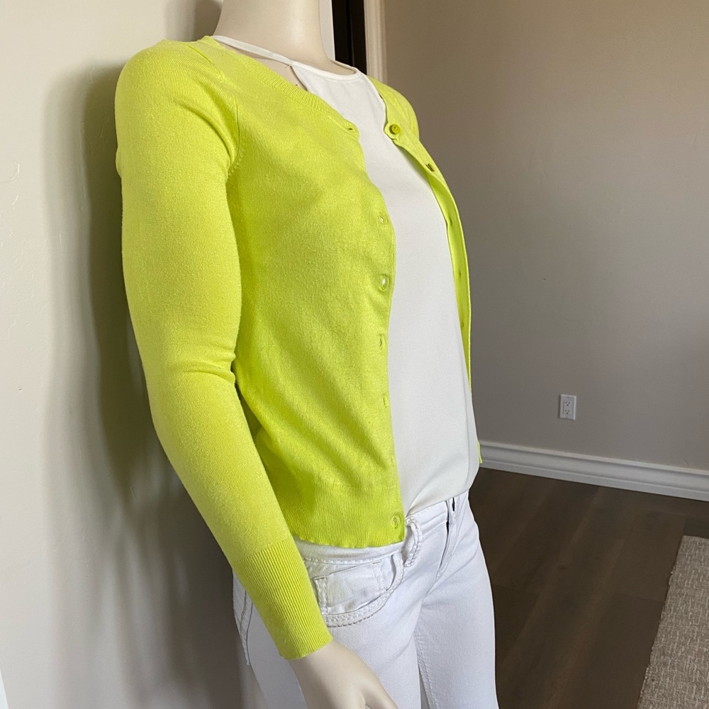 Express Light Green Button Cardigan - image 2